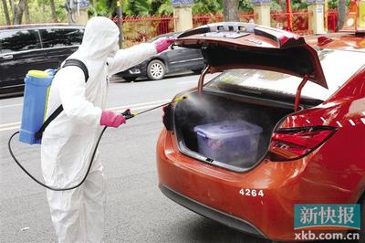 廣州設立5個免費消毒服務點，為網約車構筑安全防線